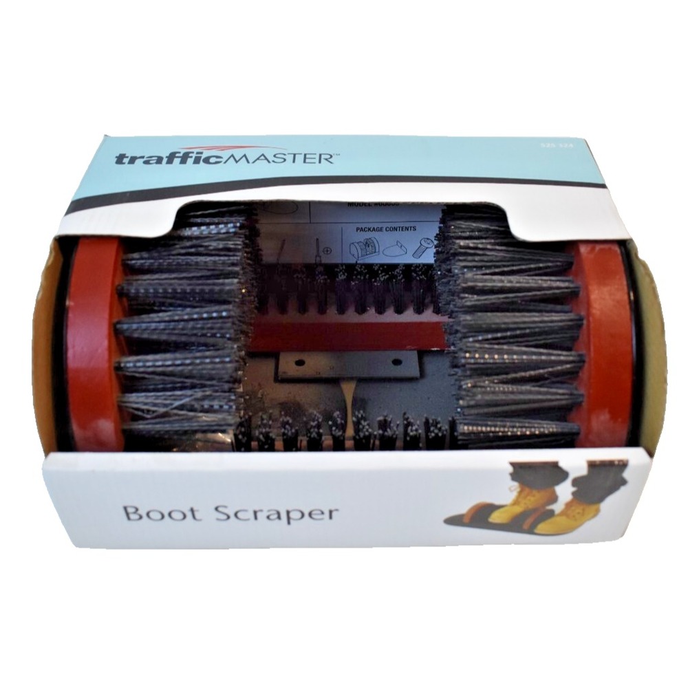 Traffic Master Boot Scraper 523 324 Metal Frame & Hardwood Outdoor Brush